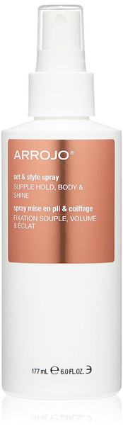 ARROJO Set & Style Hair Spray  Blow Dry Spray To Create Body, Shine, Hold  Hair Shine Spray For Blow-Drying -Hair Setting  Anti Frizz Hair Products To Fight Humidity (6 Oz)