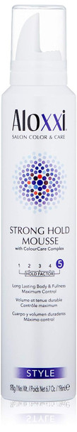 ALOXXI, Strong Hold Mousse Hair Volumizer Foam for Voluminous Fullness Long Lasting Body Your Hairstyle Humidity Protection Styling Safe for Colored Hair, 6.7 Fl Oz (Pack of 1)