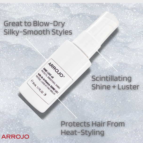 ARROJO Shine Luxe Hair Oil  Versatile Oil For Hair To Add Control, Shine - Luster  Oil Heat Protectant For Hair  Anti Frizz Hair Products For Smooth Hair  Hair Oils For All Hair Types (1.7 Oz)