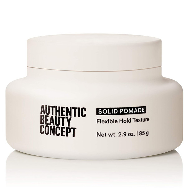 Authentic Beauty Concept Solid Pomade | All Hair Types | Adds Shine & Flexible Hold | Vegan & Cruelty-free | Silicone-free | 2.9 fl. oz.