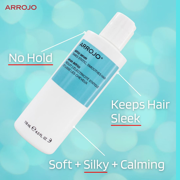 ARROJO Defrizz Hair Serum for Frizzy Hair  Sulfate & Paraben Free Anti Frizz Hair Serum  Frizz Control for Soft, Silky Hair  Anti Frizz Hair Products for Thick, Unruly, Dense & Curly Hair (4 oz)