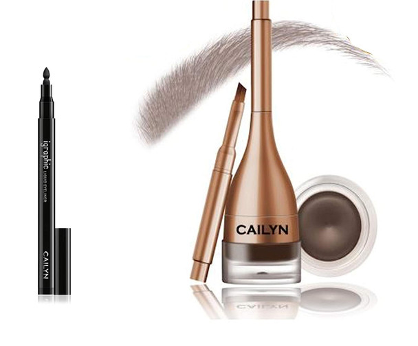 CAILYN Igraphic Liquid Eyeliner & Gelux Eyebrow Set, 01 Birch