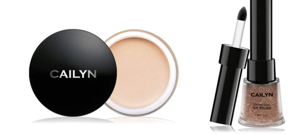 CAILYN Just Mineral Eye Polish Eye Shadow Nude Collection + Cailyn Eye Blam Primer (Dusty Mauve-8)