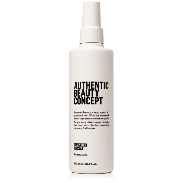 Authentic Beauty Concept Blow Dry Primer | Blowdry Spray| All Hair Types | Heat Protection & Control | Vegan & Cruelty-free | Silicone-free | 8.4 fl. oz.