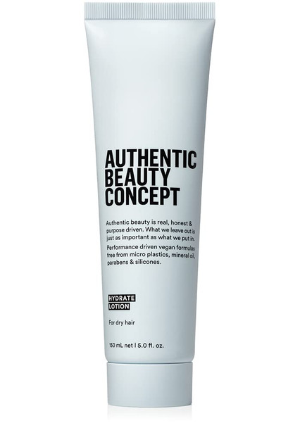 Authentic Beauty Concept Hydrate Lotion | Normal To Dry or Curly Hair | Heat Protection & Frizz Resistant | Vegan & Cruelty-free | Silicone-free |5 fl. oz