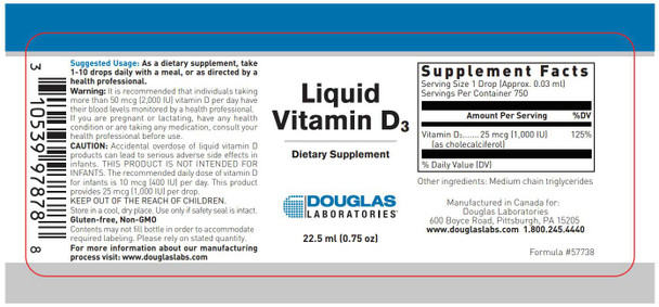 Douglas Laboratories Liquid Vitamin D-3