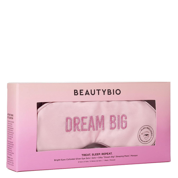 BeautyBio Treat. Sleep. Repeat. Depuffing & Brightening Eye Gels and Silky Sleep Mask Set, 1 ct.