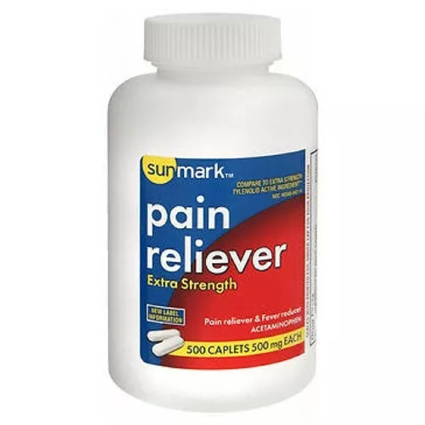 Sunmark Pain Reliever Extra Strength 500 tabs By Sunmark
