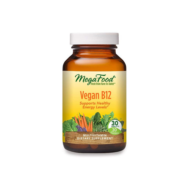 MegaFood, Vegan B12, Whole Food Multivitamin, 30 Tablets