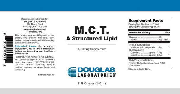 Douglas Laboratories M.C.T. A Structured Lipid