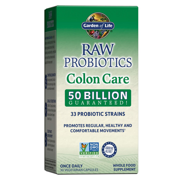 Garden of Life Raw Probiotics, Colon Care, 30 Veggie Caps, 1 Units Garden of Life Raw Probiotics, Colon Care, 30 Veggie Caps, 1 Units