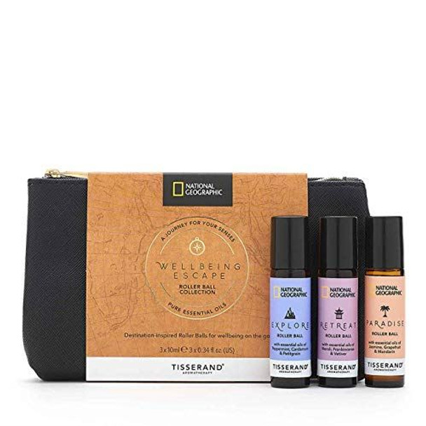 Tisserand Aromatherapy National Geographic Wellbeing Escape Roller Ball Collection 3x10ml