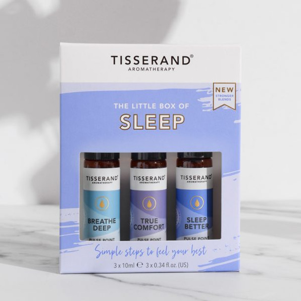 Tisserand Aromatherapy The Little Box Of Sleep Gift Set 3 x 10ml Pulse Point Rollers