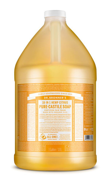 Dr Bronner Citrus Pure-Castile Liquid Soap 3.8L