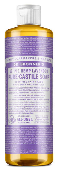 Dr Bronner Lavender Castile Liquid Soap 473ml