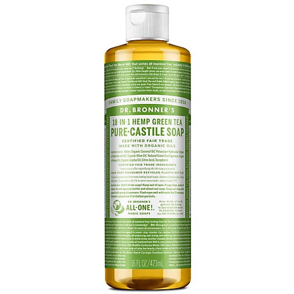 Dr Bronner Organic Green Tea Castile Liquid Soap 473ml