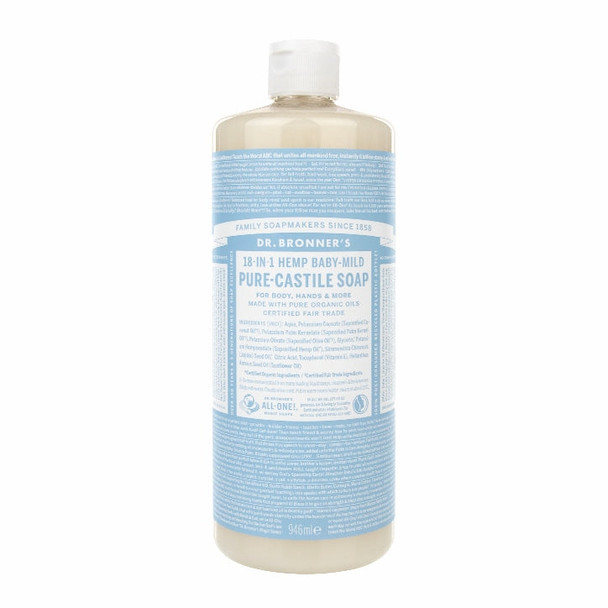 Dr Bronner Baby Mild Castile Liquid Soap 946ml