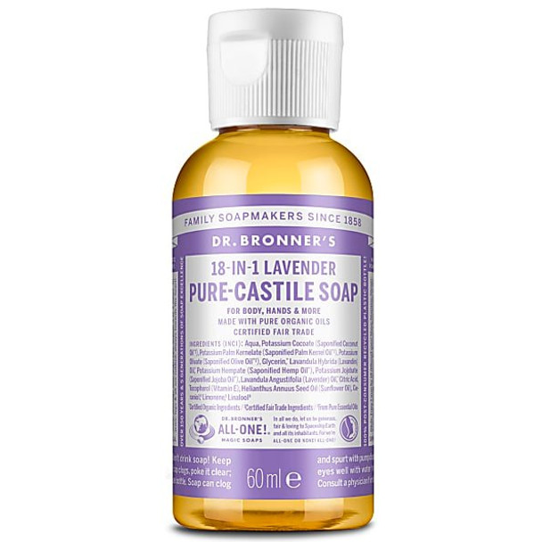 Dr Bronner Organic Lavender Castile Liquid Soap 60ml