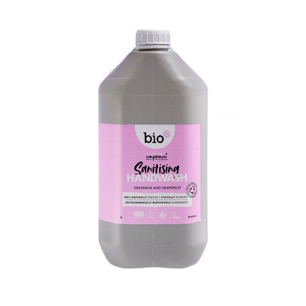 Bio-D Geranium & Grapefruit Sanitising Hand Wash 5L