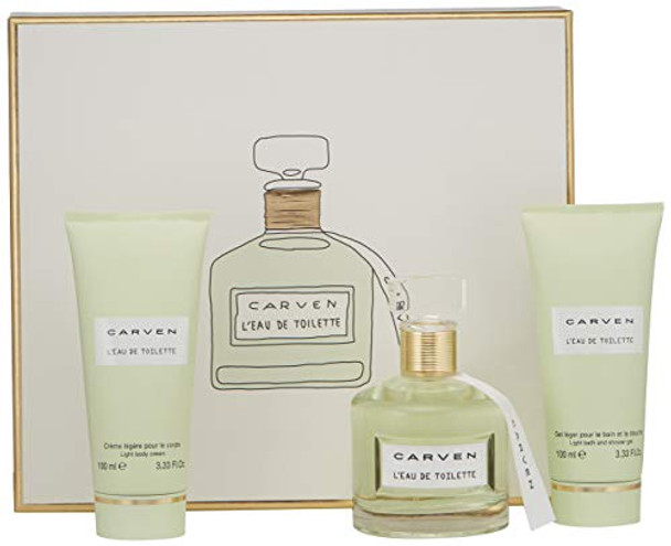 Carven L Eau Edt 100ml - Body Milk 100ml - Shower Gel 100 ml