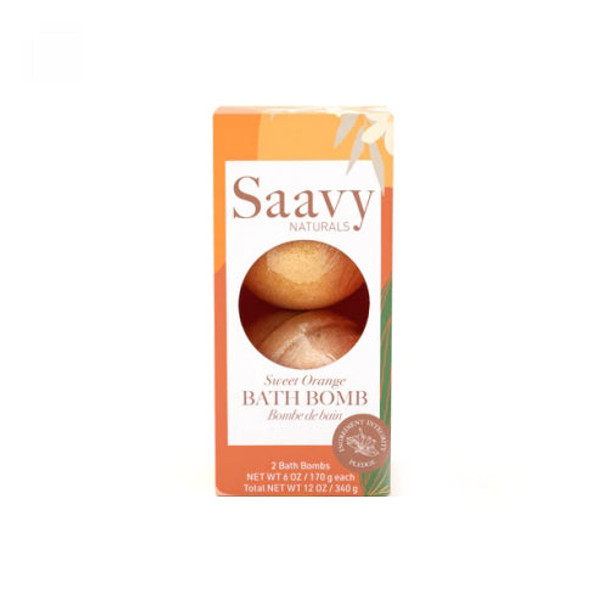 Sweet Orange Bath Bomb Duo 12 Oz By Saavy Naturals