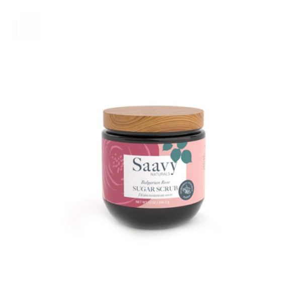 Bulgarian Rose Sugar Scrub 12 Oz By Saavy Naturals