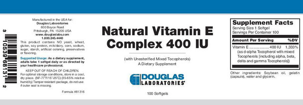 Douglas Laboratories Natural Vitamin E Complex