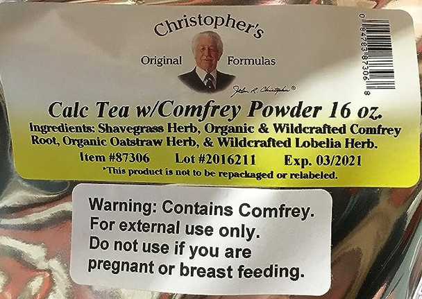 Calc Tea Powder With Comfrey 16 oz By Dr. Christophers Formulas