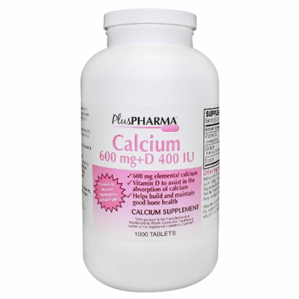 Calcium + D 400IU 1000 Tabs By Plus Pharma