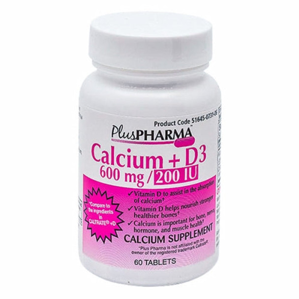 Calcium + D3 60 Tabs By Plus Pharma Calcium + D3 60 Tabs By Plus Pharma