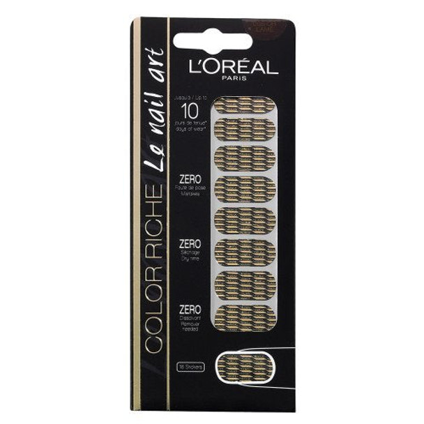L'Oréal Color Riche Le Nail Art Stickers 18 Stickers - 008 Or Lame
