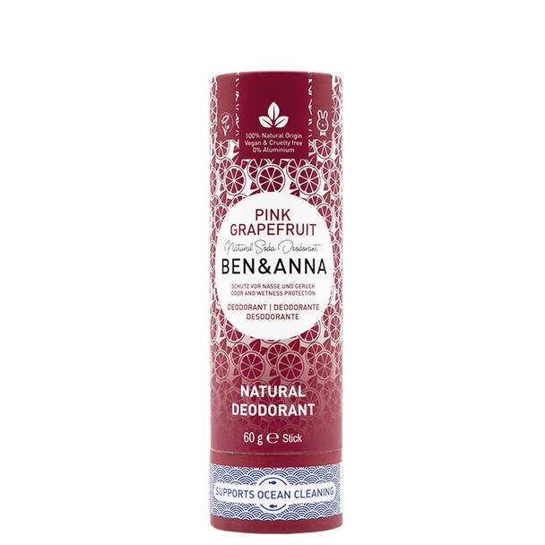 Ben & Anna Natural Soda Deodorant Pink Grapefruit 60g