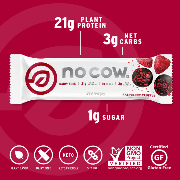 No Cow Bar Raspberry Truffle 1.7 lbs(case of 12) By No Cow Bar
