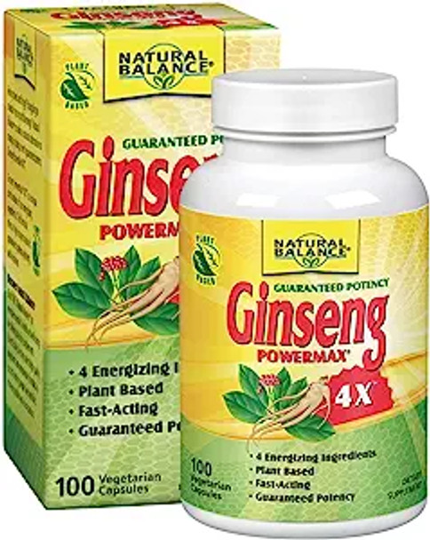 Ginseng Power Max 4X 50 Caps By Natural Balance (Formerly known as Trimedica)