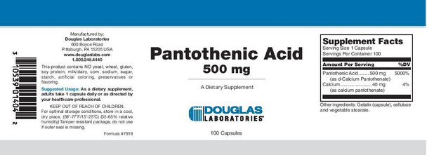 Douglas Laboratories Pantothenic Acid