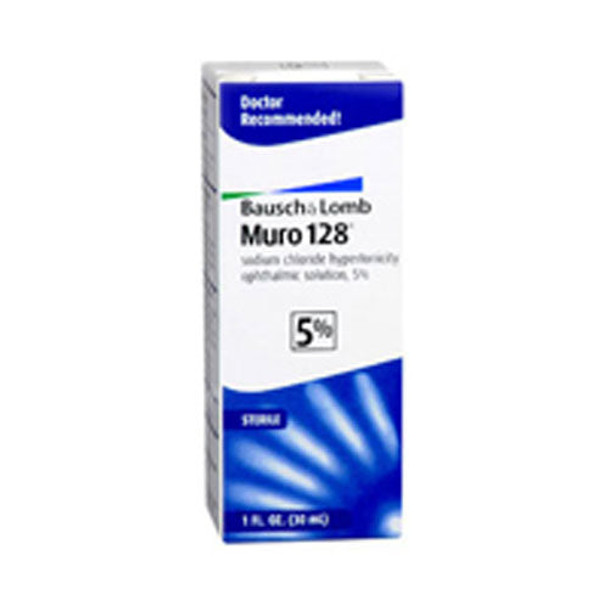 Bausch And Lomb Muro 128 5% Sterile Ophthalmic Eye Solution 1 oz By Pedinol