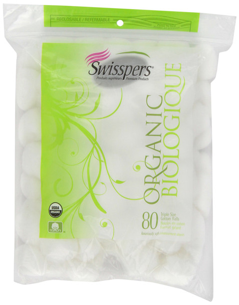 Cotton Balls,organic 80 Pc By Swisspers Premium Products