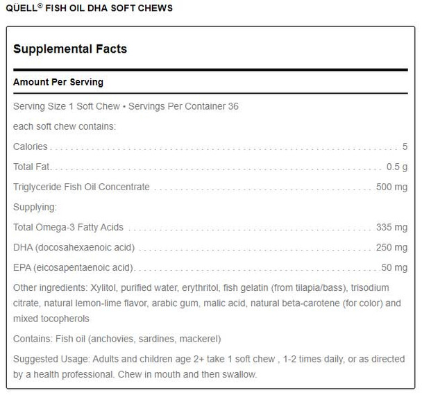 Douglas Laboratories QÜELL®Fish Oil DHA Soft Chews