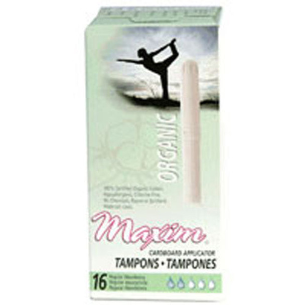 Tampon Cardboard Applicator Regular 16 CT By Maxim Hygiene Products