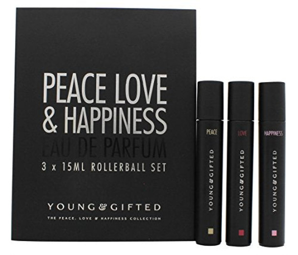 Young & Gifted Peace Love and Happiness Eau De Parfum Rollerball Set for Her