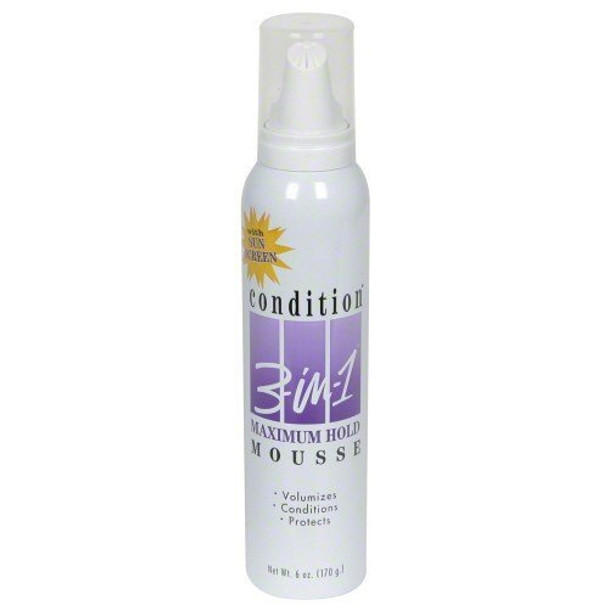 Condition 3-In-1 Maximum Hold Mousse 6 oz By Condition