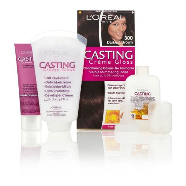 L'Oréal Casting Creme Gloss Semi Permanent Hair Dye 300 Darkest Brown