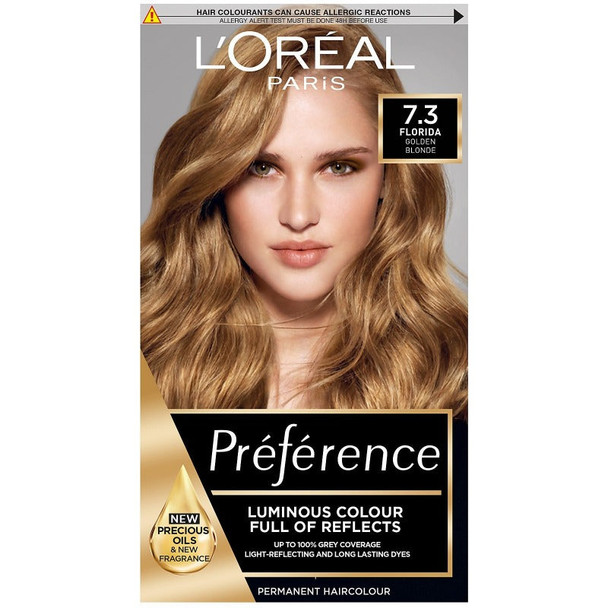 L'Oréal Paris Préférence Hair Dye 7.3 Florida Golden Blonde