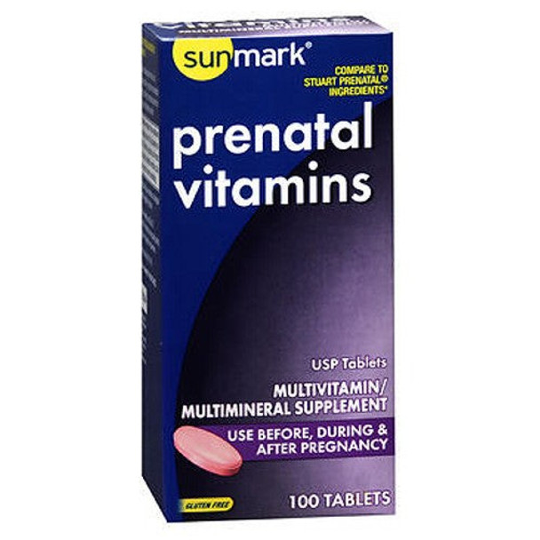 Sunmark Prenatal Tablets 100 Tabs By Sunmark