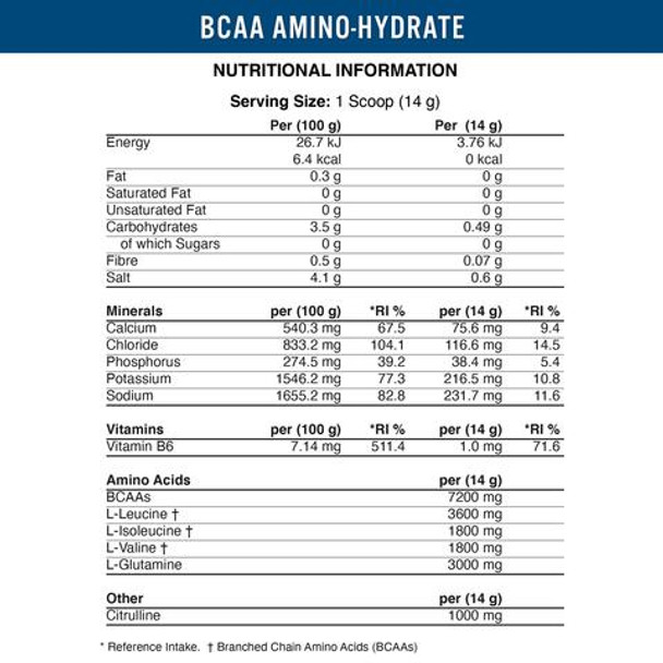 Applied Nutiriton BCAA Amino - Hydrate 1.4kg Pineapple