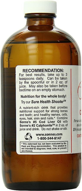 Cod Liver Oil No.5 16 OZ By Sonne Products