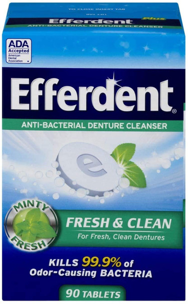 Efferdent Plus Mint Anti-Bacterial 44 Tabs By Efferdent