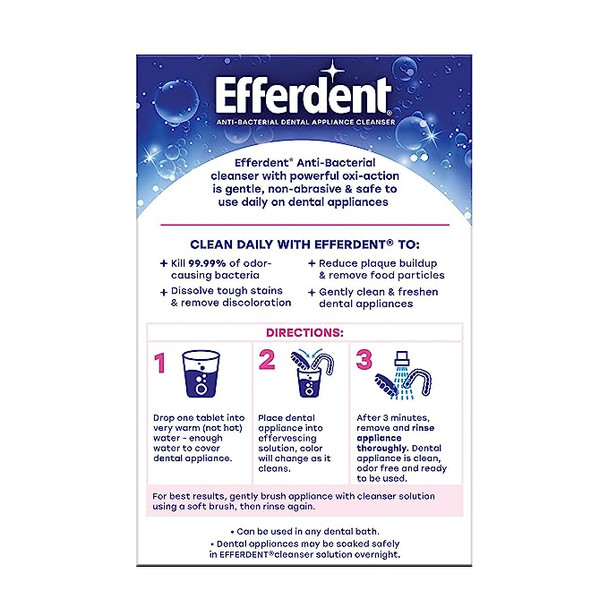 Efferdent Complete Clean Anti-Bacterial 102 Tabs By Efferdent