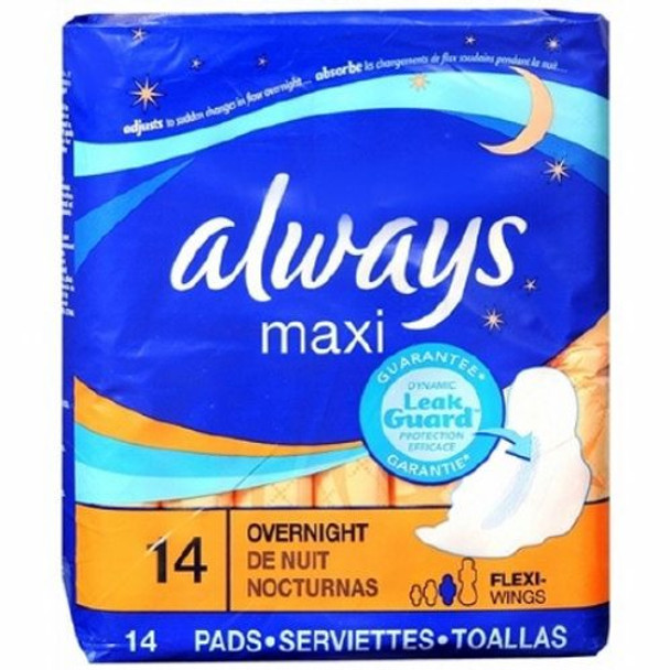 Feminine Pad Always Maxi Case of 168 By Always Discreet