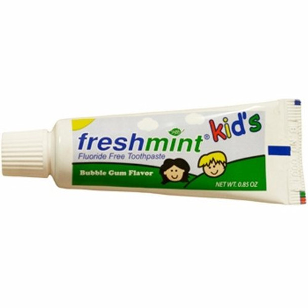 Toothpaste Freshmint kids Bubble Gum Flavor .85 oz. Tube Case of 144 By New World Imports